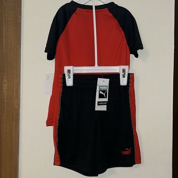 Nwt 24 puma red and black shorts matching set - Picture 2 of 2